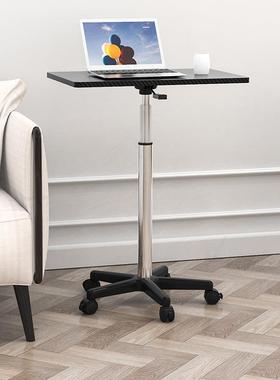 办桌立带轮工沙发床边桌CMT卧室移动作台笔公记本站式升降电脑桌