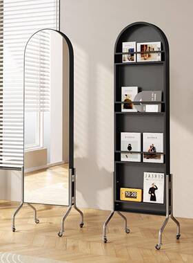 椭形中古穿衣镜家用客GFZ厅高可移志动全身镜杂架旋圆转清镜子置