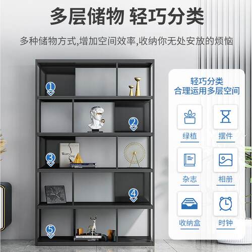 美多式置物架办公室隔断约展示落架地层书架客厅G525简屏风铁艺收