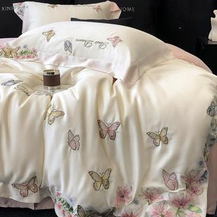 田园风100支四件套纯床棉全棉5长绒202新YC96款 裸睡上用棉品