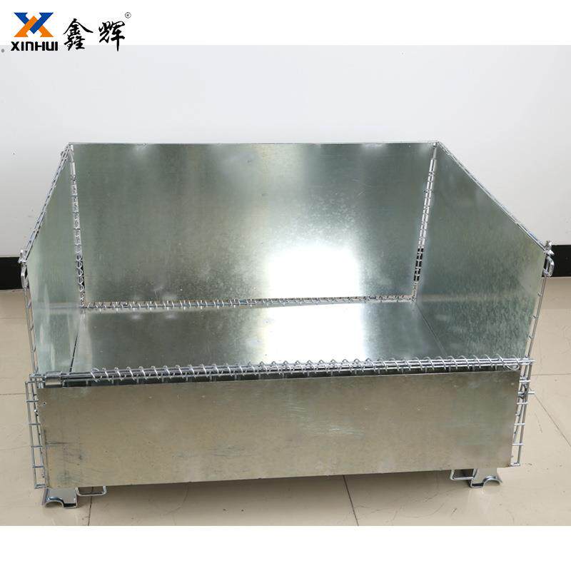 新款折叠式仓储笼可移动加钢铁丝金属周筐丝物强流转549仓储笼