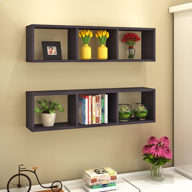 墙YTC上书架免简约现代墙上置物架客厅壁挂式打书卧室墙面架隔板