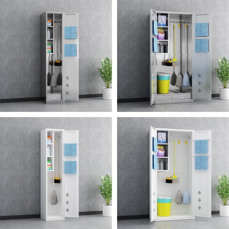 工厂不锈钢清柜卫生扫室把柜单双门物教拖把收纳柜保洁工具JLU杂