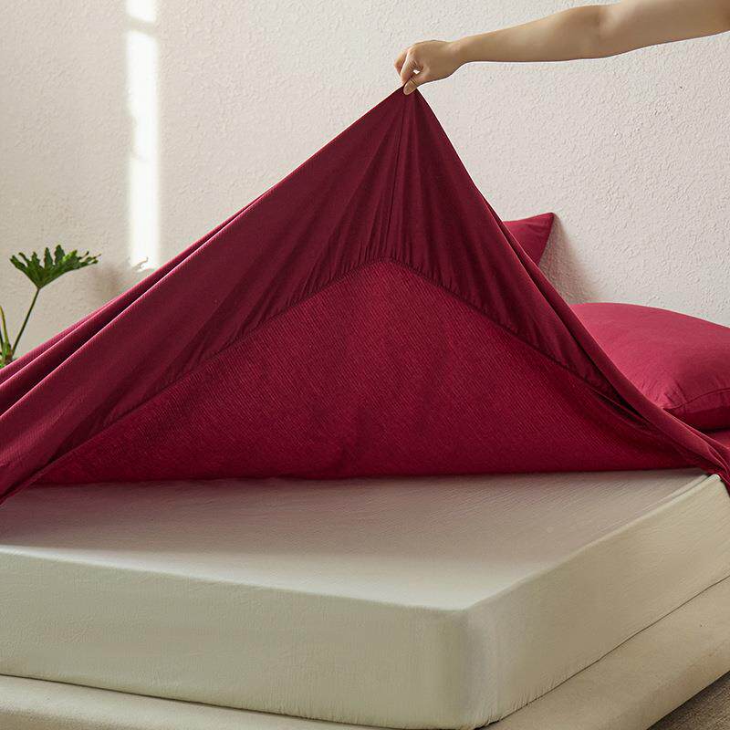 加厚A母CNB-2025婴纯棉床笠单件磨类提花全棉席梦思床毛垫保护纯