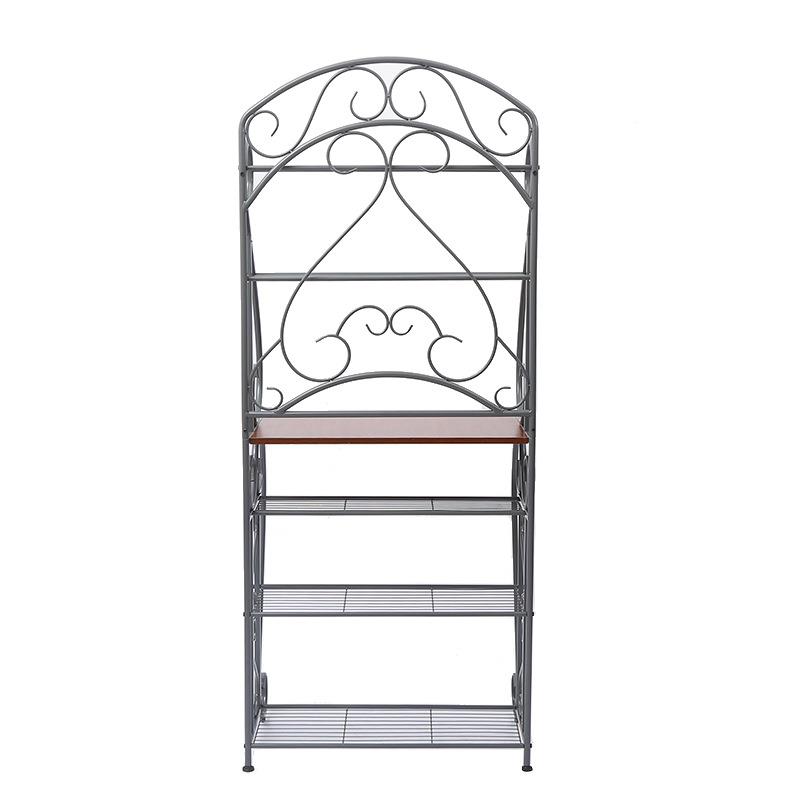 现代简约纳桌整理架子家用铁艺书落地置物书1123-2展收示架花架多