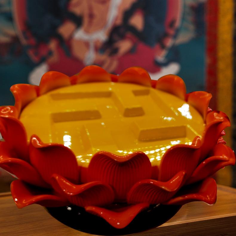 万字灯座卍字莲花酥油灯烛台托灯座蜡烛烛座字莲花万座佛灯供灯