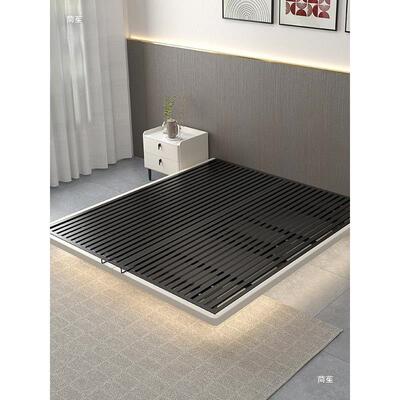 悬浮碳素钢悬无床头双家床用小户型可床架钢架民宿酒店榻人榻米排