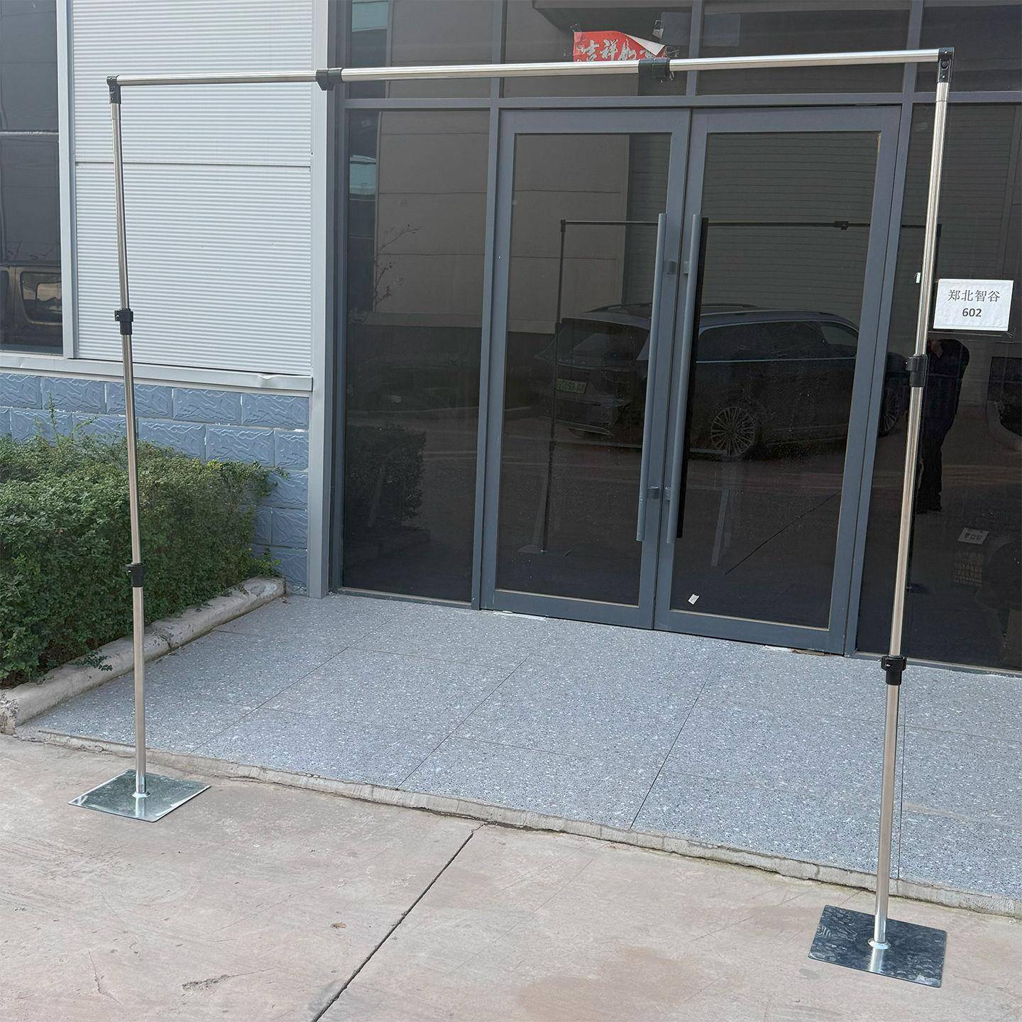 新座款婚庆道WQK具背景花墙架子加厚缩架不锈钢三伸支架钢角板底