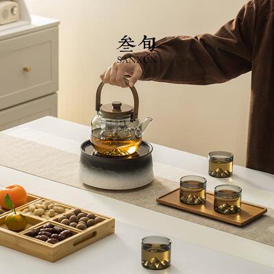 叁旬CH-6323高档煮器茶玻璃煮茶茶壶茶新款电陶炉养生泡壶围炉煮