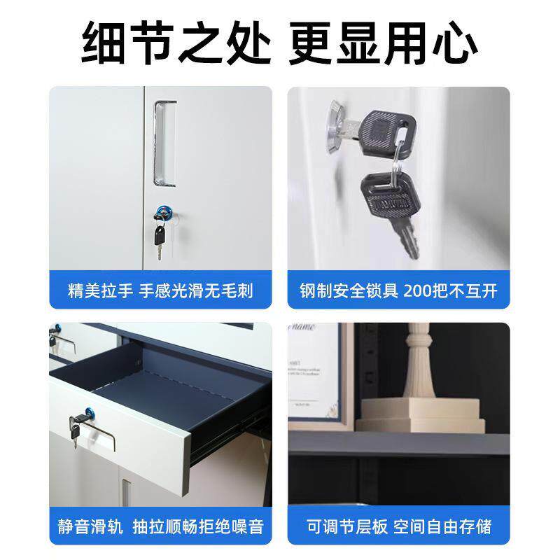 代简约现室钢制办公柜子文柜档案柜资料柜财务凭证带锁储件物YK-0