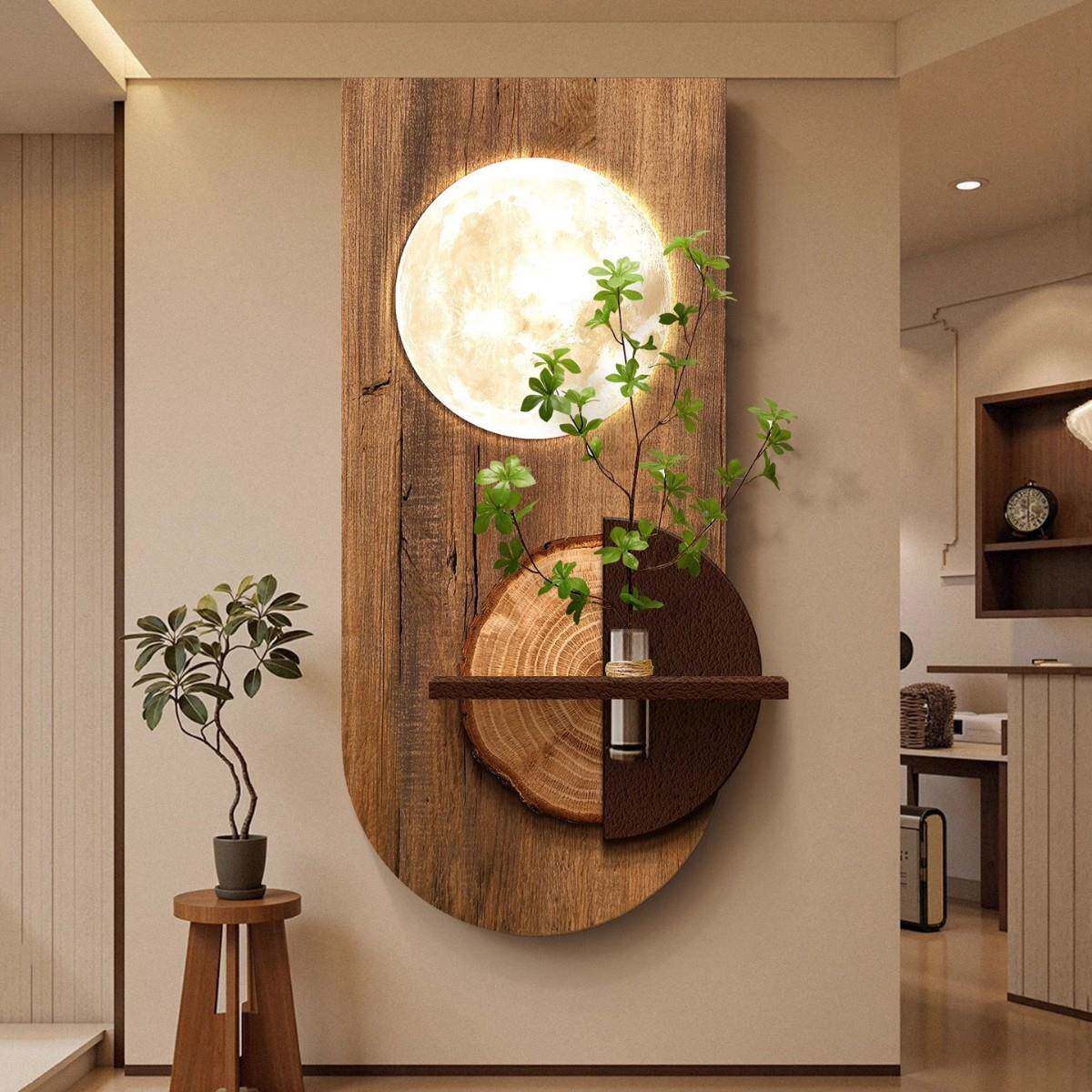 ?中古风水培绿植玄关F$px}d$p款装饰画2025新感入道户正对走门廊