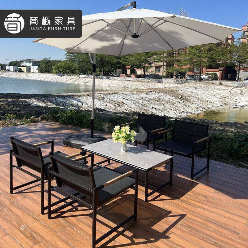 户外桌椅合塑院家具庭阳台休闲小茶几室外网布椅欧式花组园UXN木