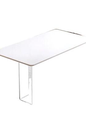 亚力jls6T7H8悬浮纯餐桌板轻奢现代岩白小户型家用极简克奶油风长