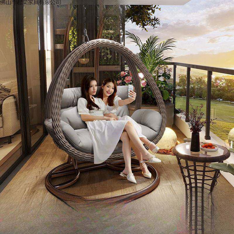 篮户外吊家千用Tkw3Erf4秋鸟巢吊椅床藤椅双人庭院摇椅室内吊阳台