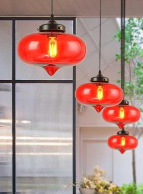 酒餐ZS-1302厅吊灯北简欧创吧意个性走廊灯具单头吧台玻约璃灯罩
