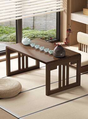 可折桌子小叠户型茶几厅客家用喝茶式楠竹写字学习日桌飘91469窗