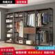 放步入式 店展示架双层开屉 用衣帽架家卧室带抽落地衣架服62858装