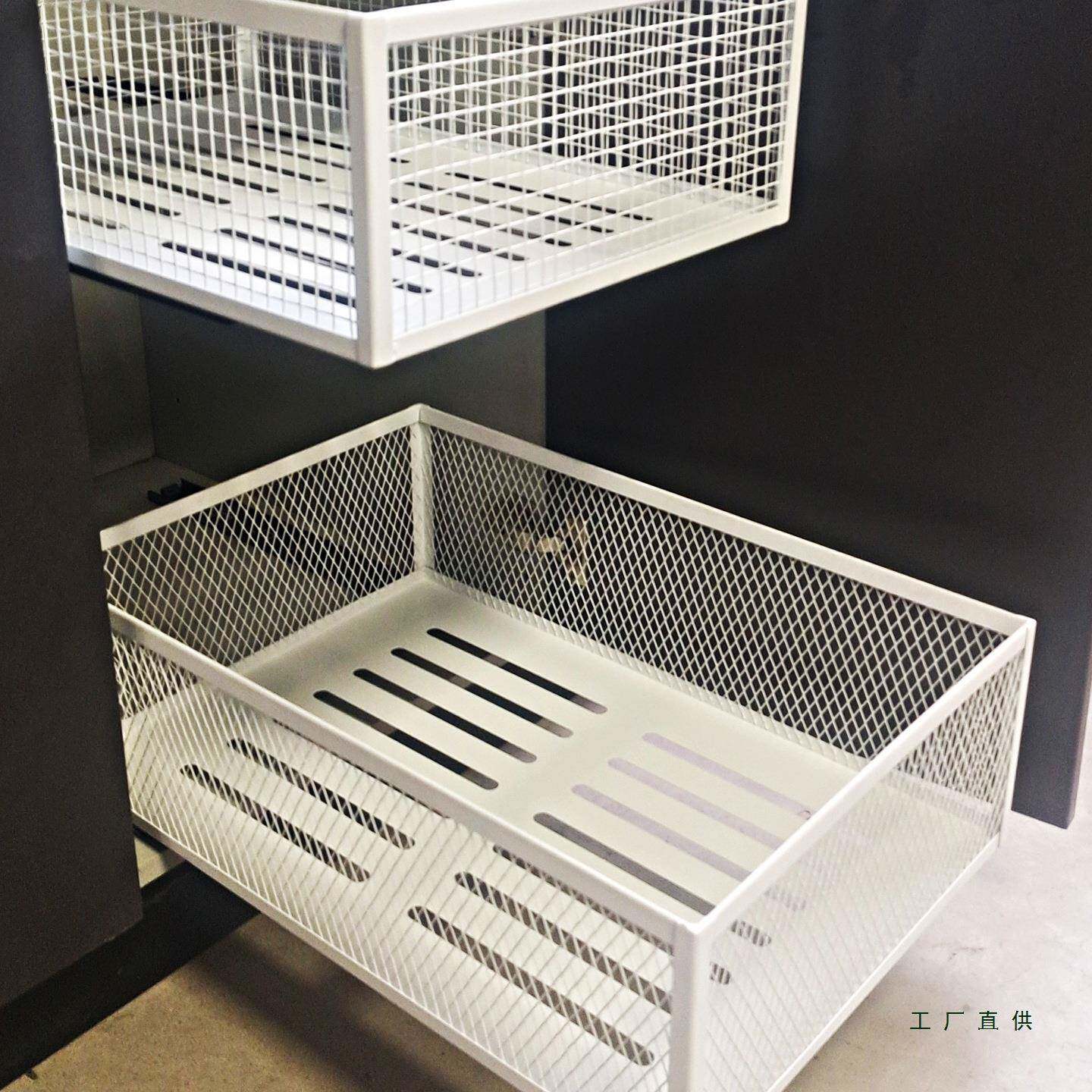 抽985厨房置拉篮橱柜屉物架收纳筐柜抽衣拉式收纳盒柜子收纳篮可