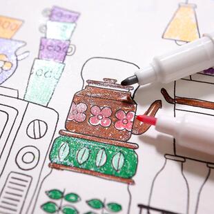 广6620业闪亮炫纳彩荧光笔水性糖果色记号笔套装 DYIGN6620日记作