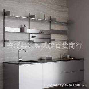 不锈516钢visoe轨道书墙架系统组合DIY面墙上隔板展示收t纳架壁挂