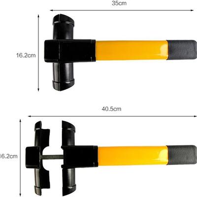 车用方向盘锁2把钥匙圆形锁方心T锁防盘15029型盗汽车锁大号汽车
