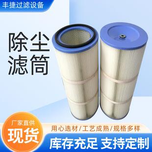 工业聚酯纤维折叠除尘滤筒空气净化滤筒过滤滤芯喷塑过滤器