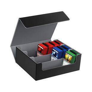 现货三排盒SG游戏王万智牌卡牌收纳盒PU皮绒布CardDeckBox