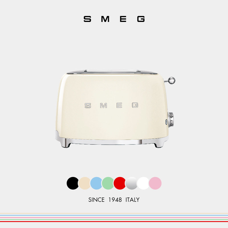 SMEG/斯麦格TSF01意大利复古烤面包机两片吐司机多士炉不锈钢