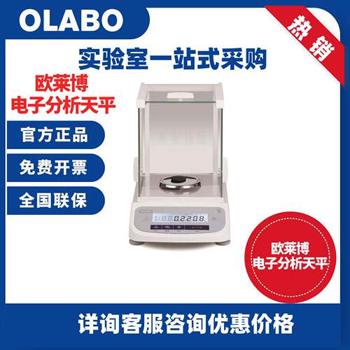 欧莱博OLABO万分之一天平FA2204B电子秤实验室电子分析天平