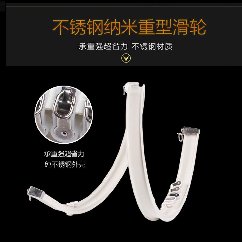 铝合金窗帘轨道弯轨滑单双窗帘滑道音轨顶装侧装窗帘滑静导轨道轨