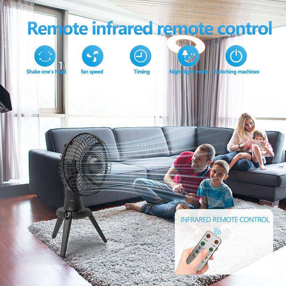 新款功能三脚架露营r19扇便携式风桌可收缩摇头充多电风扇摇控面,生活电器,户外风扇/移动风扇,淘宝优惠券,粉丝福利购,淘宝优惠卷