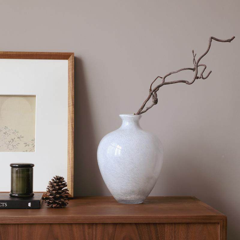 中式玉HD2501质玻璃花瓶感摆件白新色奢高级轻客厅插花器皿桌面艺,家居饰品,花瓶,淘宝优惠券,粉丝福利购,淘宝优惠卷