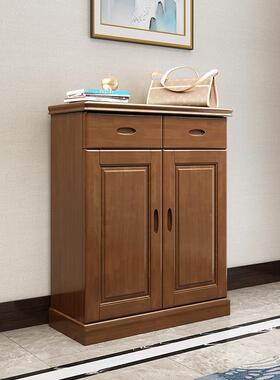 现代新中式全门实木木两三四鞋家用质门口收纳鞋架柜储物CFY柜大