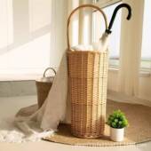 柳藤编制雨伞收桶家塑用胶底座承纳重稳固91脏衣篓手提篮收纳置物