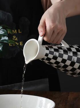 陶瓷罐竹盖调味瓶PFB油壶带厨盖油油瓶房油瓶醋瓶日式料理清酒酱