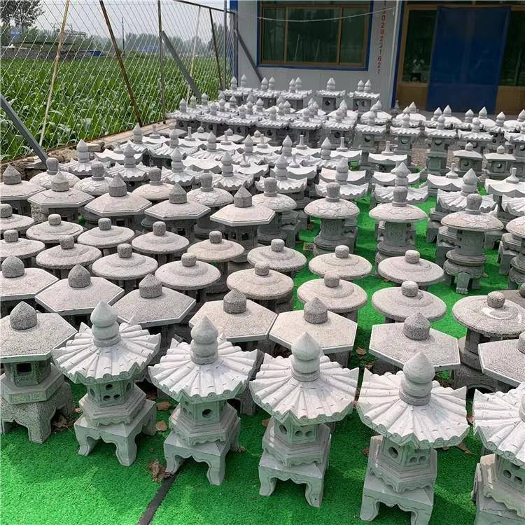 石灯灯石灯笼青庭院摆放中式庭院草坪0069现货石仿古石塔日式摆件
