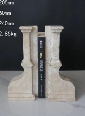 书大理石黄洞关石创书意档摆件书房IRW样板间电视柜玄桌办公室立