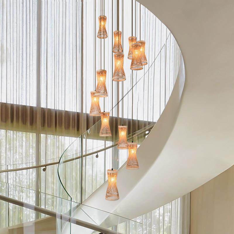 日式厅复古民个性竹编长吊灯复式loft790楼公寓宿客栈餐火锅店楼,家装灯饰光源,智能吊灯,淘宝优惠券,粉丝福利购,淘宝优惠卷
