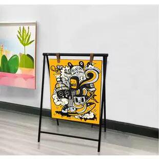 柏思顿创告意双面广告牌可折告架网285红咖啡店广海叠报架简约广