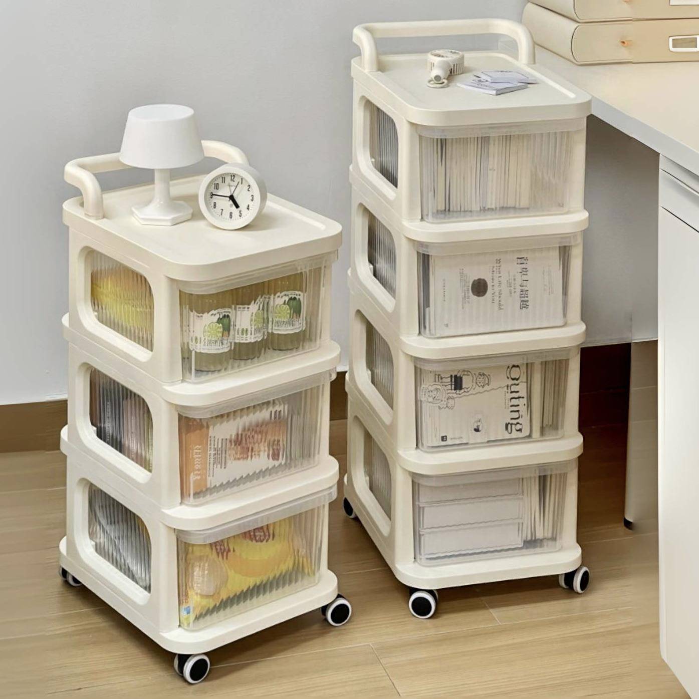 推车家用客厅卧床头置室物移架宿舍储21物架小落地可动多层收纳柜