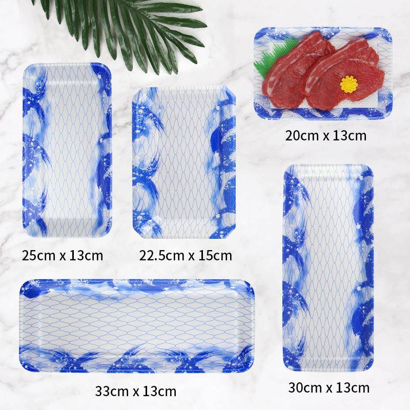 厂家超市海鲜托盘水一KAV次性鲜体盒贴三生文鱼肉类产保鲜打包盒