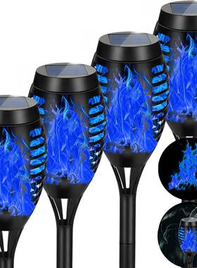 太阳能灯户UNM外景观迷你火把火焰灯火灯明炬地插灯照火灯把灯