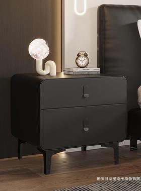 简柜约现代室床卧边柜子收纳储物柜实木床头网红奶油质风轻奢家用