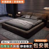 意朵式 极大简象耳软床技布艺床VDS主卧简科约现代双人床极简轻奢