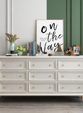 美式斗白色实储物柜客厅木收纳柜五六七八轻九斗柜卧室抽NWF柜屉