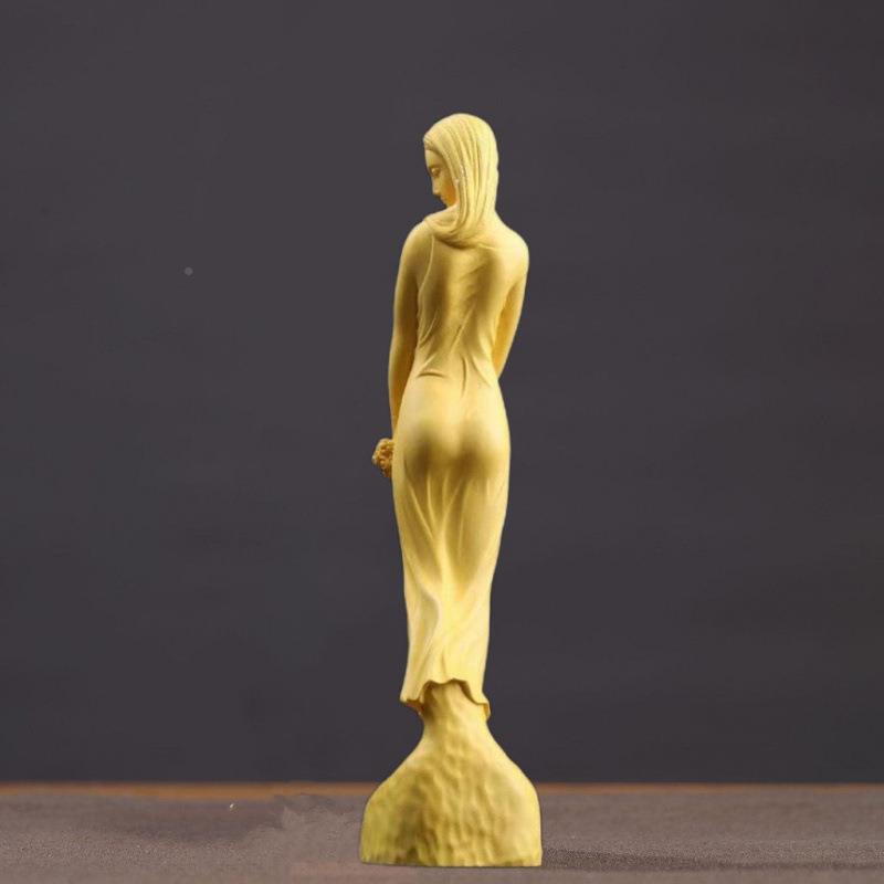 黄杨木神雕古典美摆件手工雕4841刻艺品手把件女女家居个性送工礼