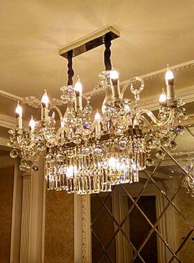 奢餐水晶吊灯简约现代长方MD001轻形灯欧式吧台酒柜别墅客厅le厅d