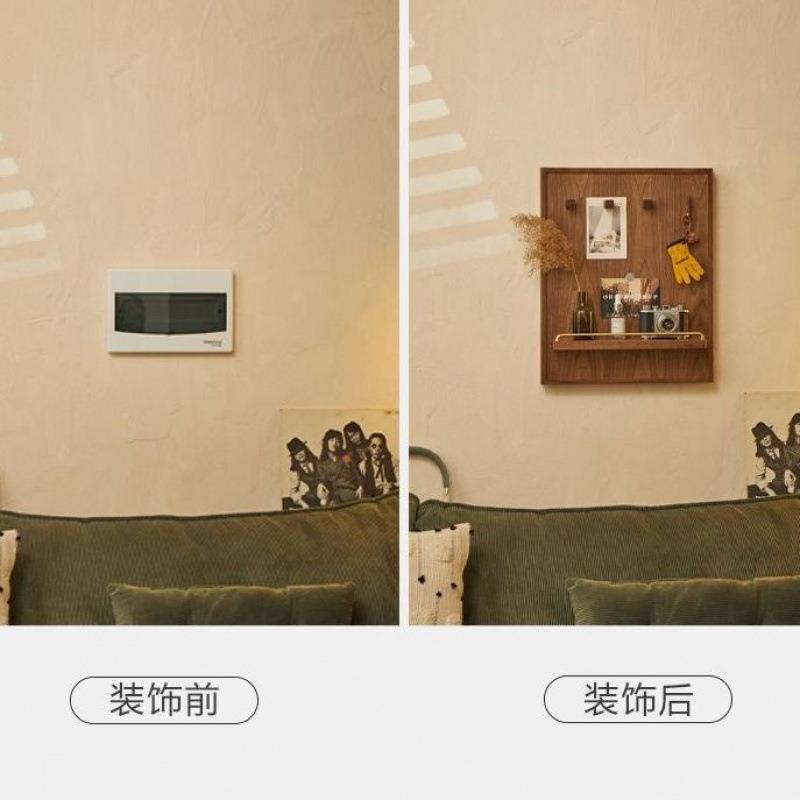 黑胡桃木电表TJN箱闸遮弱电开关置物架中挡式电闸箱配箱电遮丑装