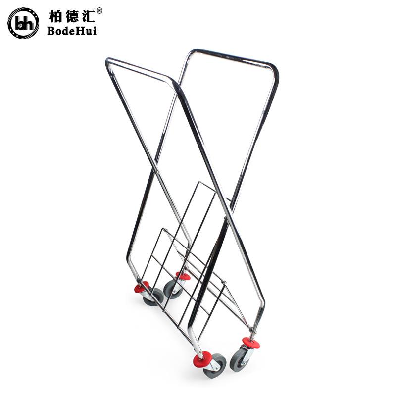 柏105德汇宾馆杂酒服店保洁折叠不锈钢清洁物车务车客车房手推布