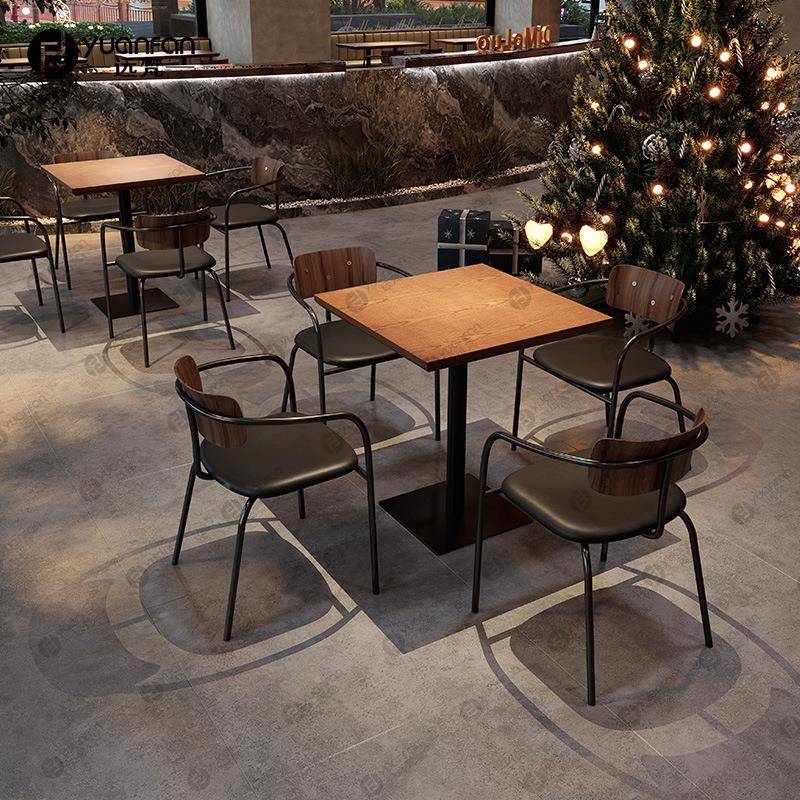 美式餐吧餐厅桌椅商用主题酒馆吧YUANFAN-饮卡座沙发小复餐古清吧
